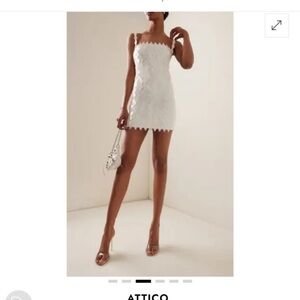 The Attico White Textured Mini Dress